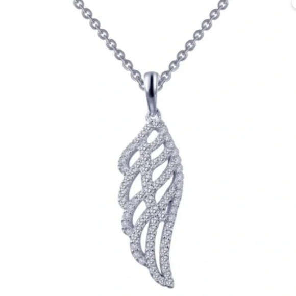 Elegant Silver Wing Pendant Necklace - Picture 1 of 5